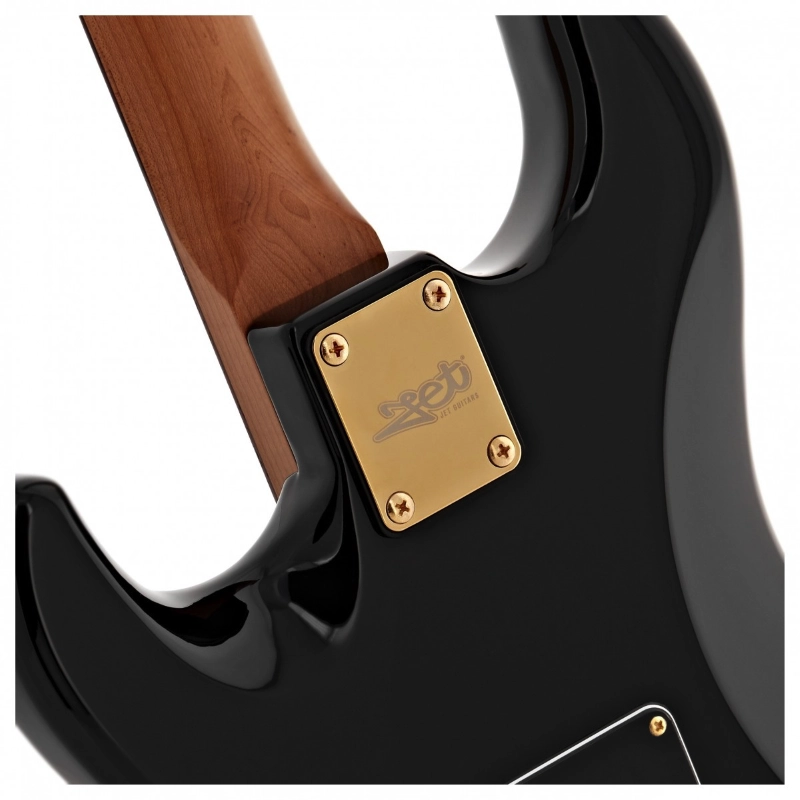 Jet Guitars JS380BK-G SSS Chitarra Elettricoa Black Gold Hardware