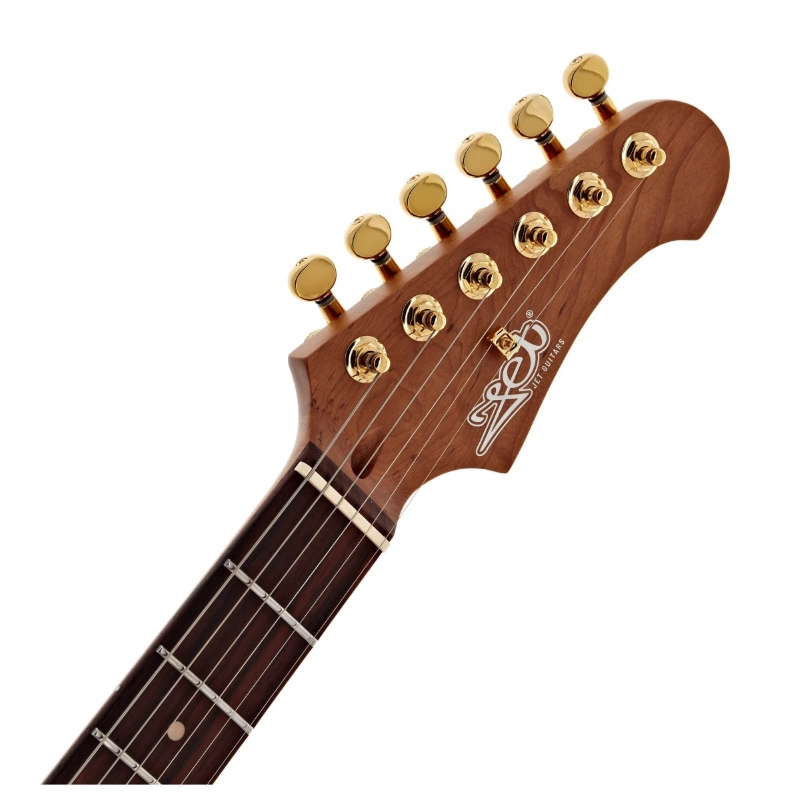 Jet Guitars JS380BK-G SSS Chitarra Elettricoa Black Gold Hardware