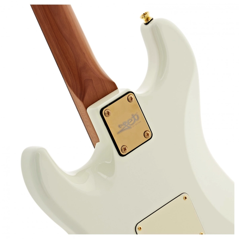 Jet Guitars JS380OW-G SSS Olympic White Roasted Maple Gold Hardware