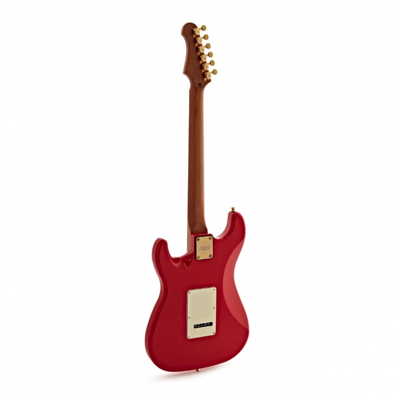 Jet Guitars JS380RD-G SSS Chitarra Elettria Manico Roasted Rossa