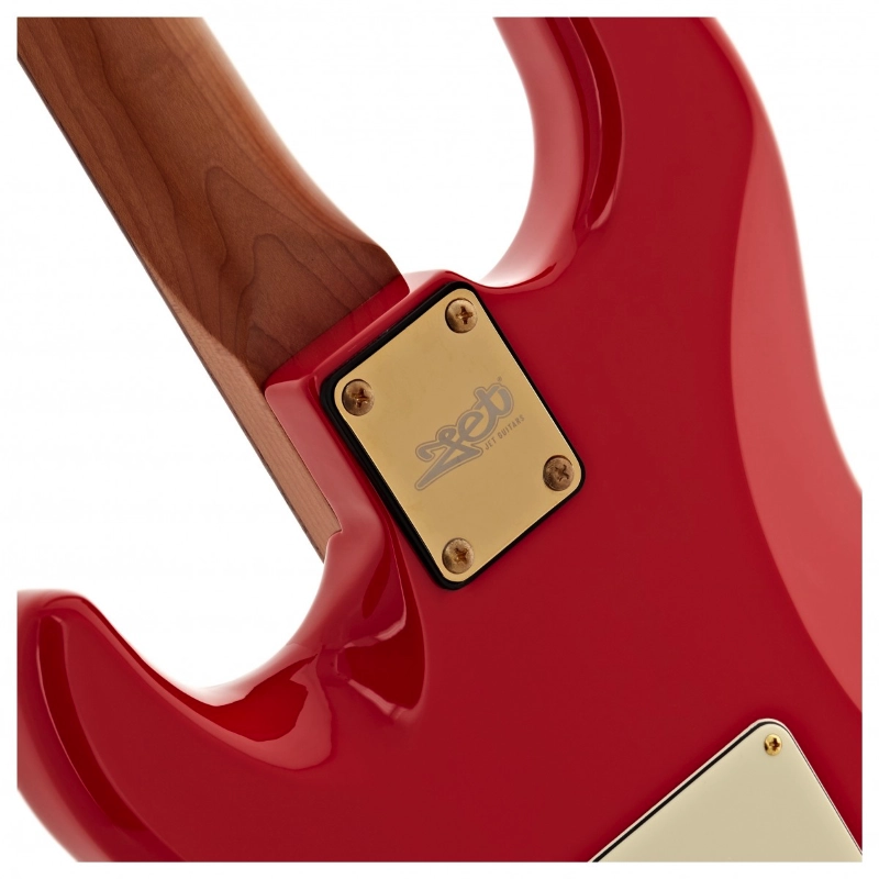 Jet Guitars JS380RD-G SSS Chitarra Elettria Manico Roasted Rossa