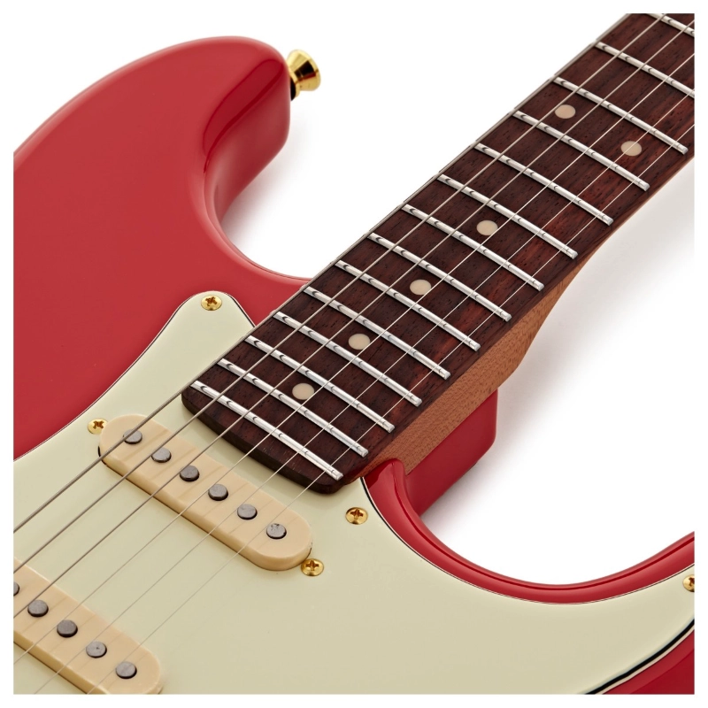 Jet Guitars JS380RD-G SSS Chitarra Elettria Manico Roasted Rossa