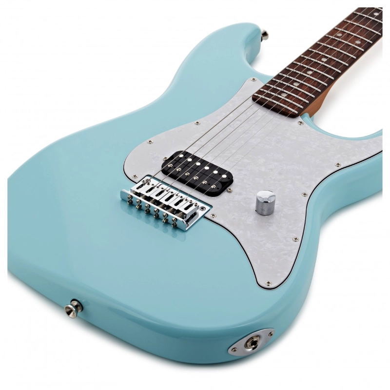 Jet Guitars JS400HT-BL HSS Blue Roasted Maple Tastiera in Palissandro
