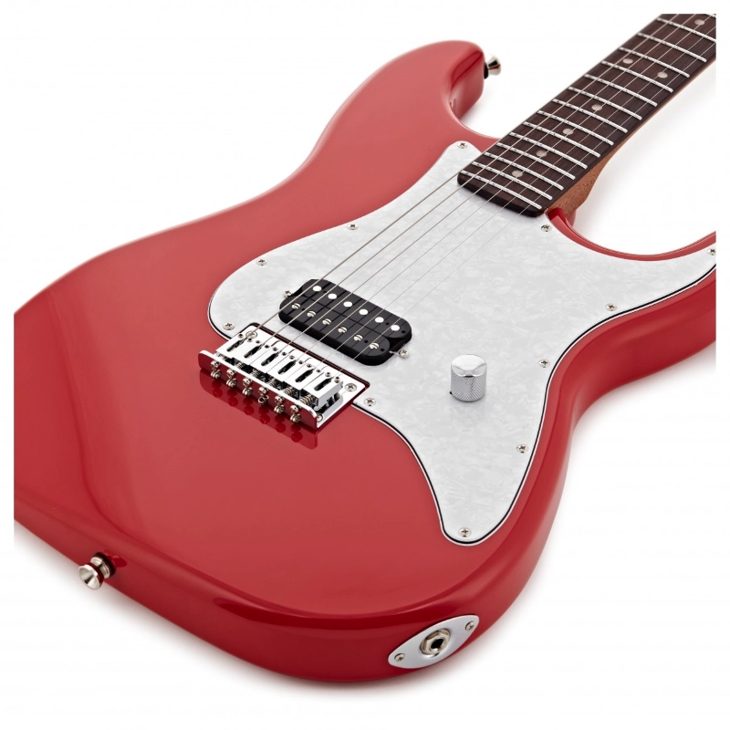 Jet Guitars JS400HT-RD HSS Red Roasted Maple Chitarra Elettrica Rossa