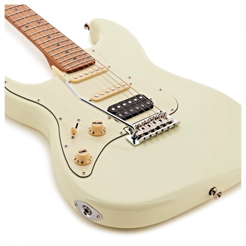 Jet Guitars JS400WH-LH SSS Chitarra Elettrica Mancina White Manico Roasted