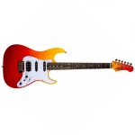 Jet Guitars JS600TRS HSS Transparent Red Tastiera in Ebano