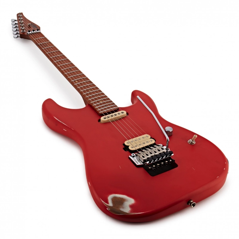 Jet Guitars JS850-RELIC-FR HS Red Relic Roasted Maple Chitarra Elettrica Rossa