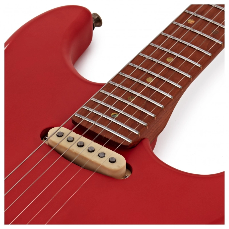 Jet Guitars JS850-RELIC-FR HS Red Relic Roasted Maple Chitarra Elettrica Rossa