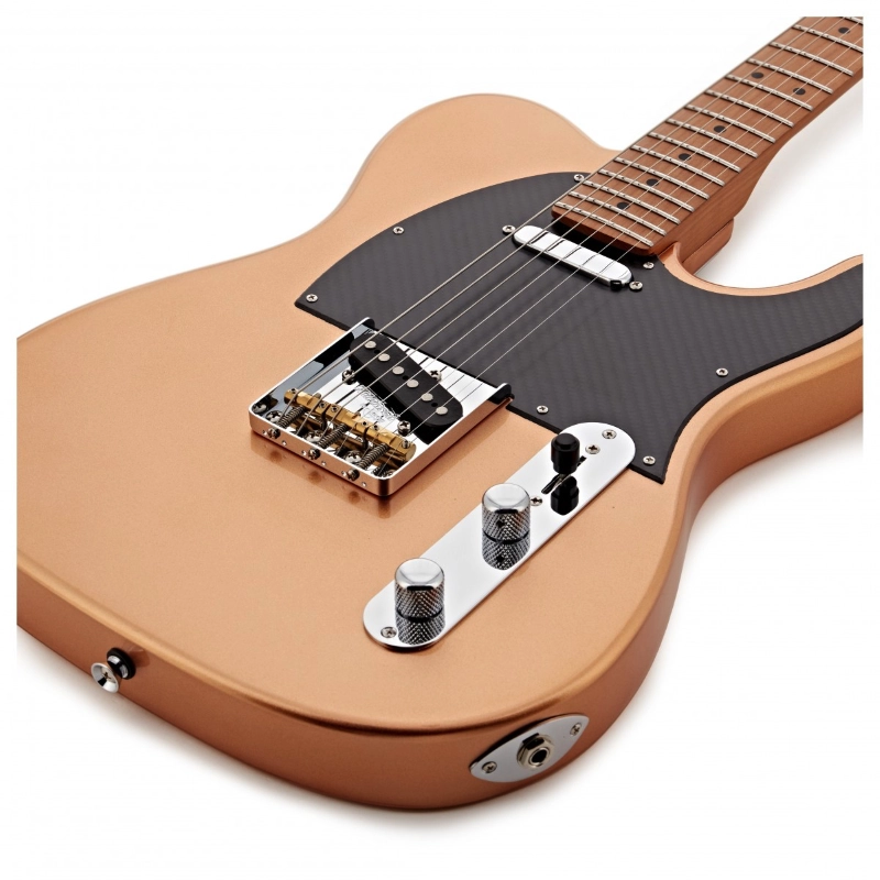 Jet Guitars JT30ELITE-GD SS Gold Roasted Maple Tastiera in Palissandro