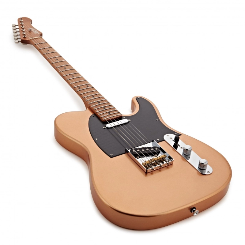 Jet Guitars JT30ELITE-GD SS Gold Roasted Maple Tastiera in Palissandro