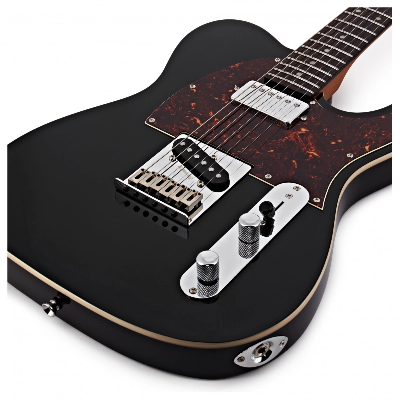 Jet Guitars JT350-BK-R SH Black Roasted Maple Tastiera in Palissandro