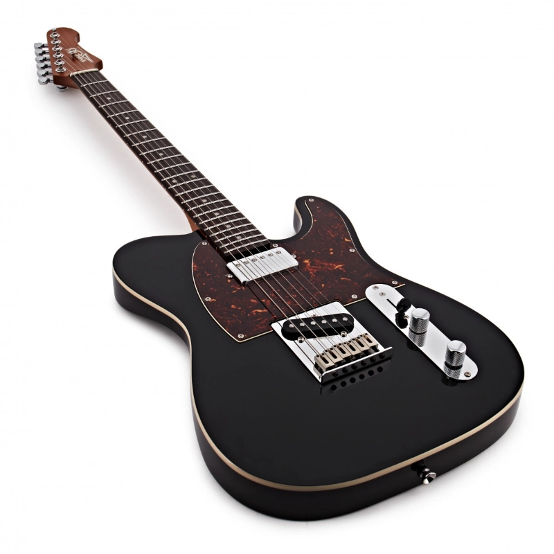 Jet Guitars JT350-BK-R SH Black Roasted Maple Tastiera in Palissandro