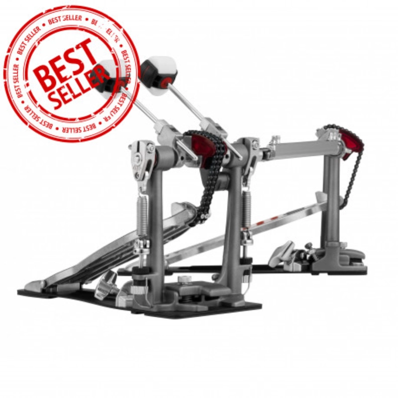 PEARL Doppio pedale Eliminator red line a...
