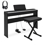 Kawai ES60B Mega Bundle Pianoforte Digitale 88 Tasti Pesati Nero con Supporto Pedale Lungo Panca e Cuffia