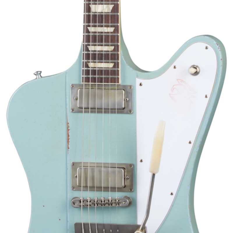 Gibson Custom 1963 Firebird V w/ Maestro Vibrola Heavy Aged Antique Frost Blue FB5HAAFBNM1