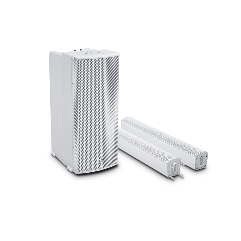 LD Systems MAUI11 G2 W Bianco Sistema PA a colonne portatile con mixer e Bluetooth, bianco