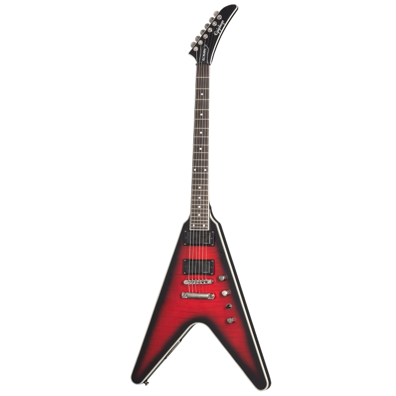 Epiphone Dave Mustaine Flying V Prophecy (Fluence Pickups; Incl. Hard Case) Aged Dark Red Burst EIGYVFDMDRBH3