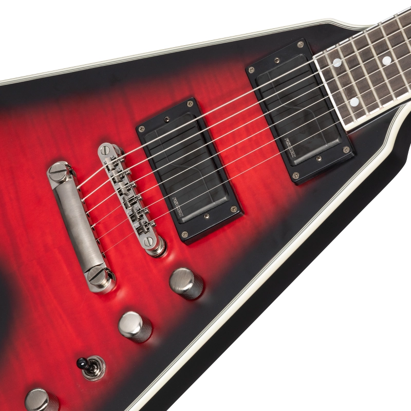 Epiphone Dave Mustaine Flying V Prophecy (Fluence Pickups; Incl. Hard Case) Aged Dark Red Burst EIGYVFDMDRBH3