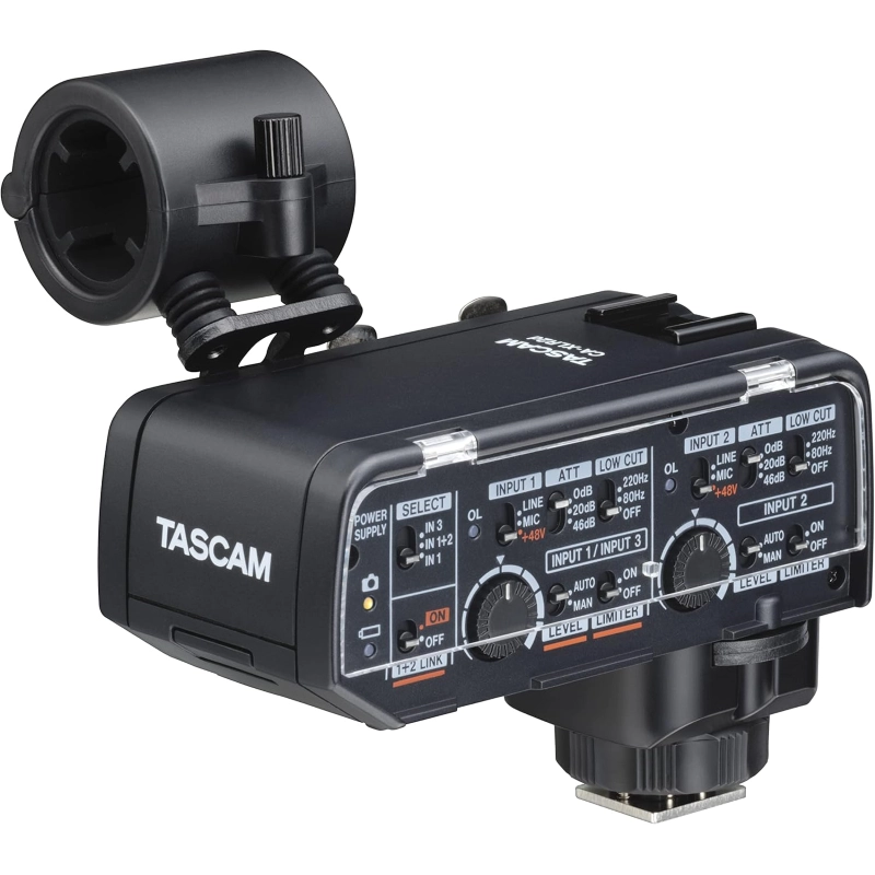 Tascam CA-XLR2D-F Adattatore XLR Compatibile Canon, Fujifilm