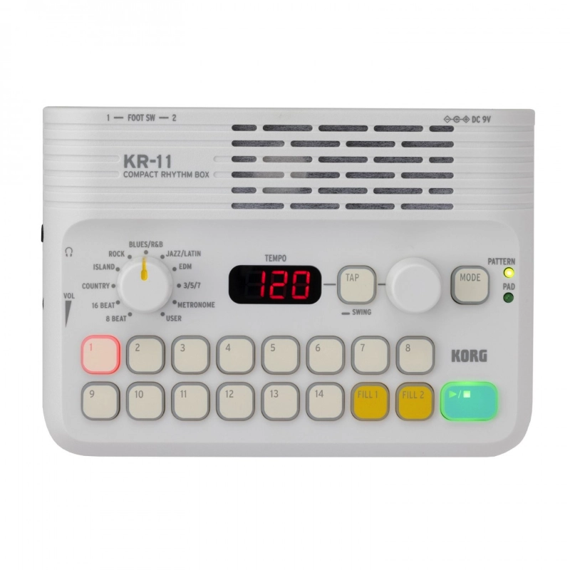 Korg KR11 Drum Machine Portatile Bianco