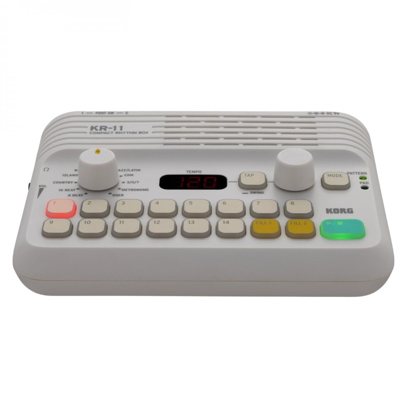 Korg KR11 Drum Machine Portatile Bianco