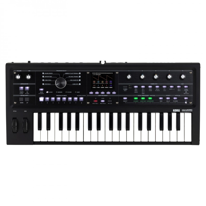 Korg MicroKorg 2 BK Sintetizzatore 37 Tasti Mini Nero Metallizzato