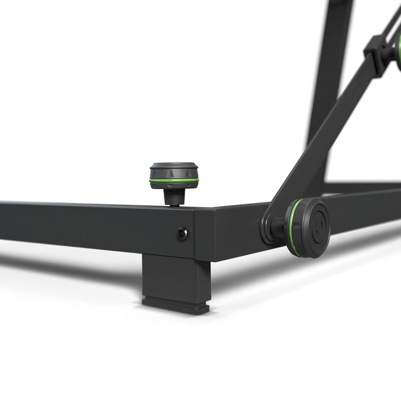 Gravity FDJT01 Tavolo per DJ con vassoi regolabili per diffusori e laptop