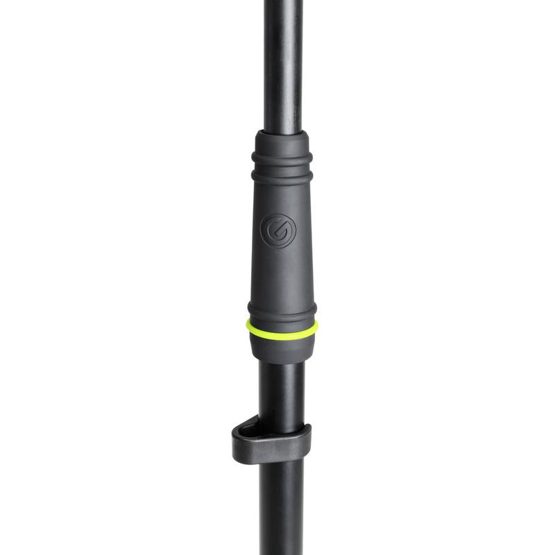 Gravity MS4221B Asta microfonica corta con treppiede con base ripiegabile e portamicrofono a 2 punti