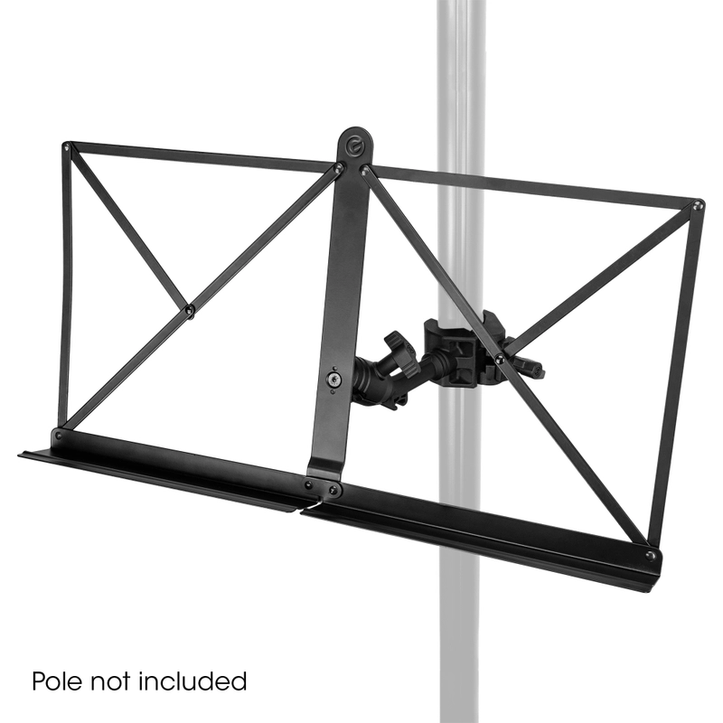 Gravity NSMS03 Piano leggio pieghevole Traveler per montaggio su stativi microfonici