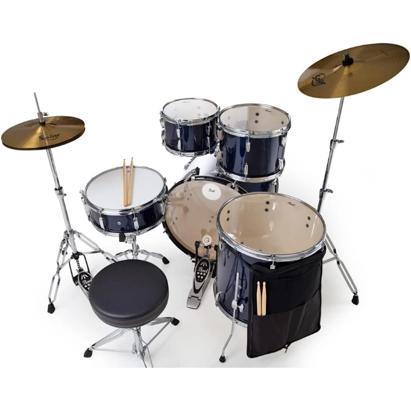 PEARL RS525SC/C743 Batteria 22 10 12 16 14 Roadshow Royal Blue Metallic con Hardware e Piatti Sabian 16 14