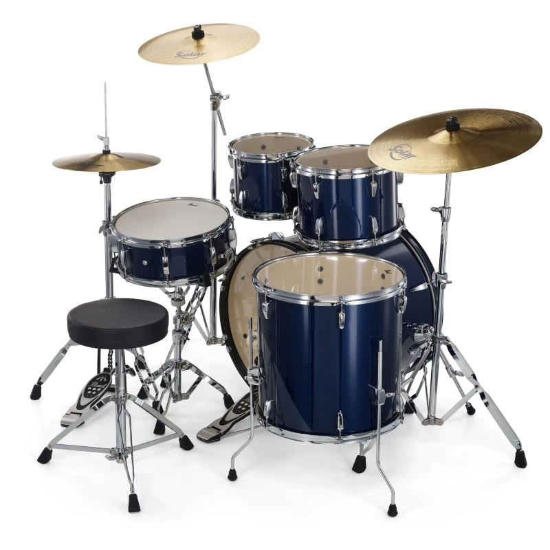 PEARL RS505BC/C743 Batteria 20 10 12 14 14 Roadshow Royal Blue Metallic con Hardware e Piatti Sabian 20 16 14
