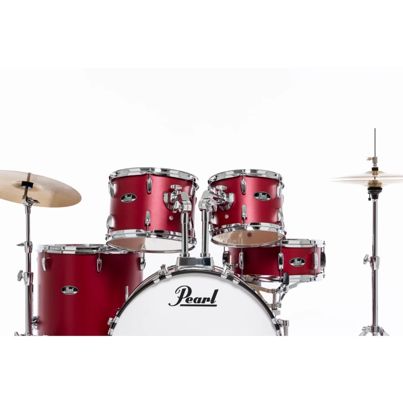 PEARL RS505C/C747 Batteria 20 10 12 14 14 Roadshow Matte Red con Hardware e Piatti Sabian 16 14