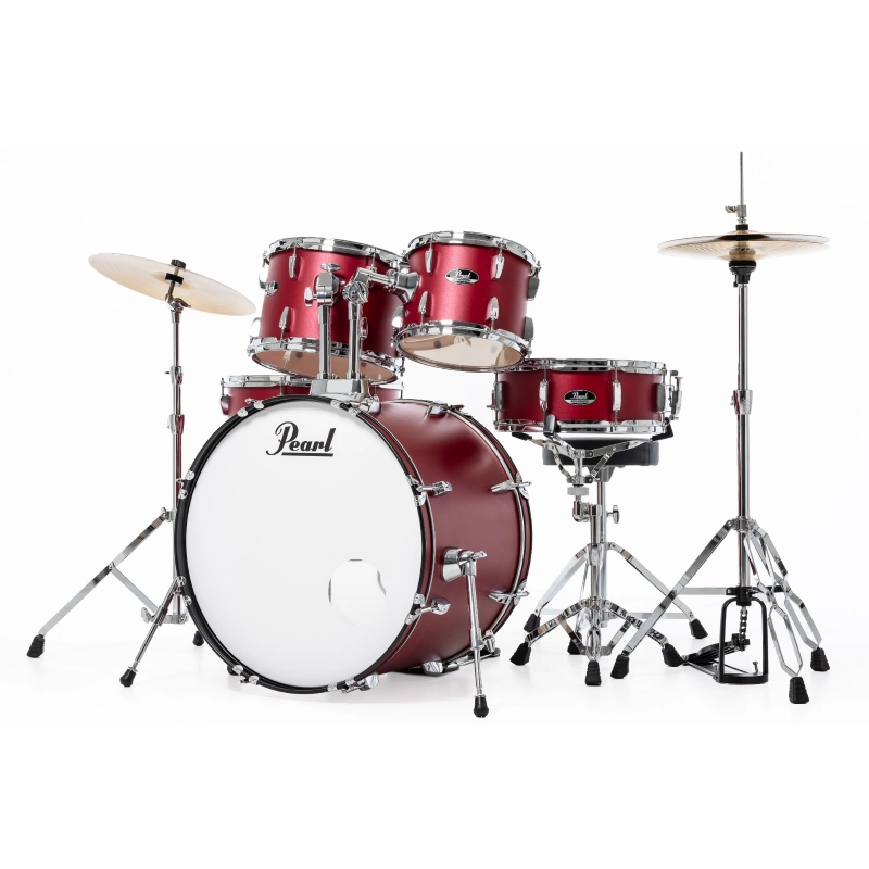 PEARL RS525SBC/C747 Batteria 22 10 12 16 14 Roadshow Matte Red con Hardware e Piatti Sabian 20 16 14