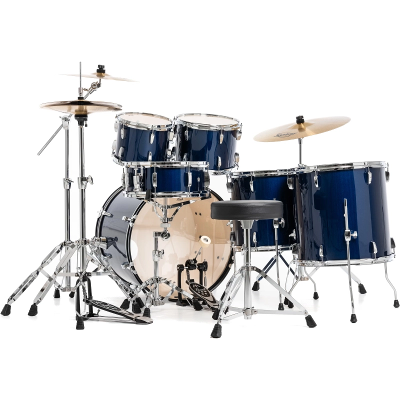 PEARL RS526SBC/C743 Batteria 22 10 12 14 16 14 Roadshow Plus Royal Blue Metallic con Hardware e Piatti Sabian 20 16 14