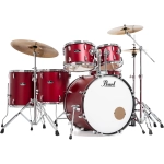 PEARL RS526SBC/C747 Batteria 22 10 12 14 16 14 Roadshow Plus Matte Red con Hardware e Piatti Sabian 20 16 14