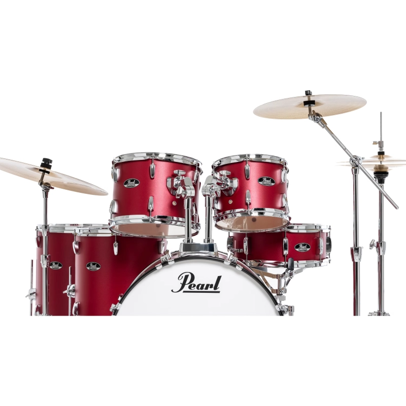 PEARL RS526SBC/C747 Batteria 22 10 12 14 16 14 Roadshow Plus Matte Red con Hardware e Piatti Sabian 20 16 14