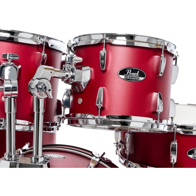 PEARL RS526SBC/C747 Batteria 22 10 12 14 16 14 Roadshow Plus Matte Red con Hardware e Piatti Sabian 20 16 14