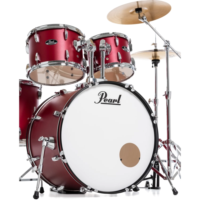 PEARL RS526SBC/C747 Batteria 22 10 12 14 16 14 Roadshow Plus Matte Red con Hardware e Piatti Sabian 20 16 14