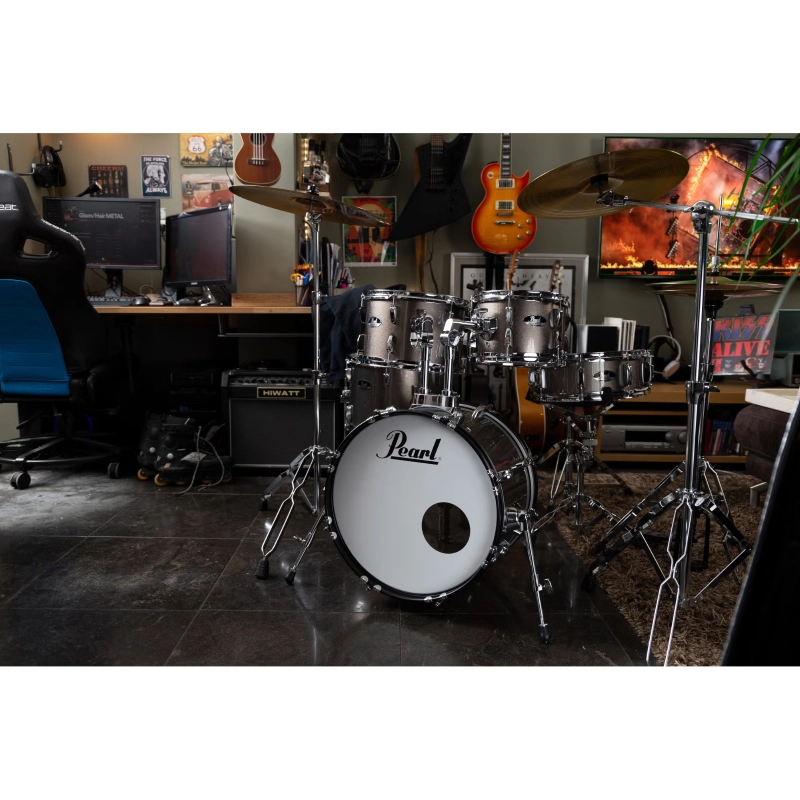 PEARL RS525SBC/C707 Batteria 22 10 12 16 14 Roadshow Bronze Metallic con Hardware e Piatti Sabian 20 16 14