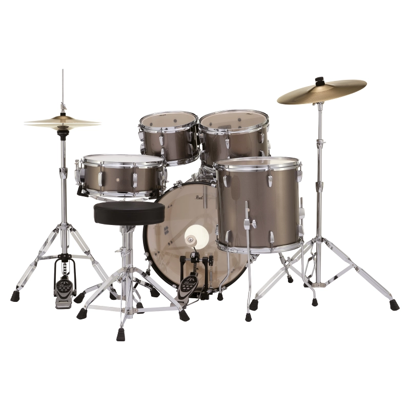 PEARL RS585C/C707 Batteria 18 10 12 14 13 Roadshow Bronze Metallic con Hardware e Piatti Sabian 16 14