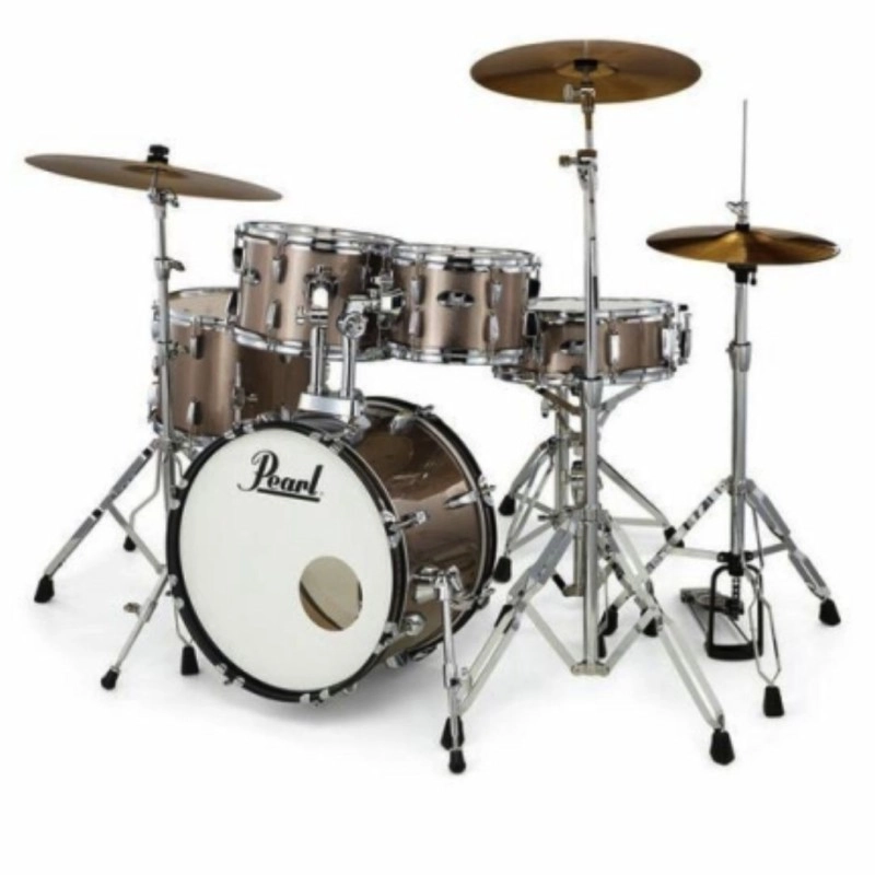 PEARL RS585BC/C707 Batteria 18 10 12 14 13 Roadshow Bronze Metallic con Hardware e Piatti Sabian 20 16 14