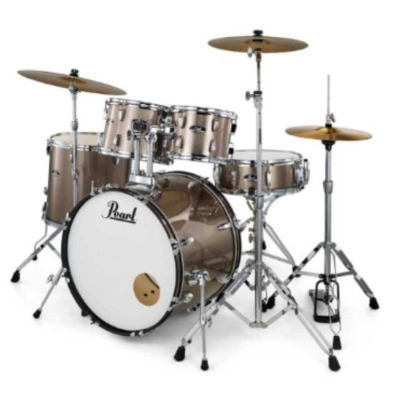 PEARL RS505BC/C707 Batteria 20 10 12 14 14 Roadshow Bronze Metallic con Hardware e Piatti Sabian 20 16 14