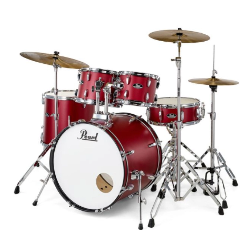PEARL RS525SBC/C747 Batteria 22 10 12 16 14 Roadshow Matte Red con Hardware e Piatti Sabian 20 16 14