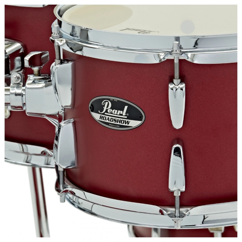 PEARL RS585C/C747 Batteria 18 10 12 14 13 Roadshow Matte Red con Hardware e Piatti Sabian 16 14