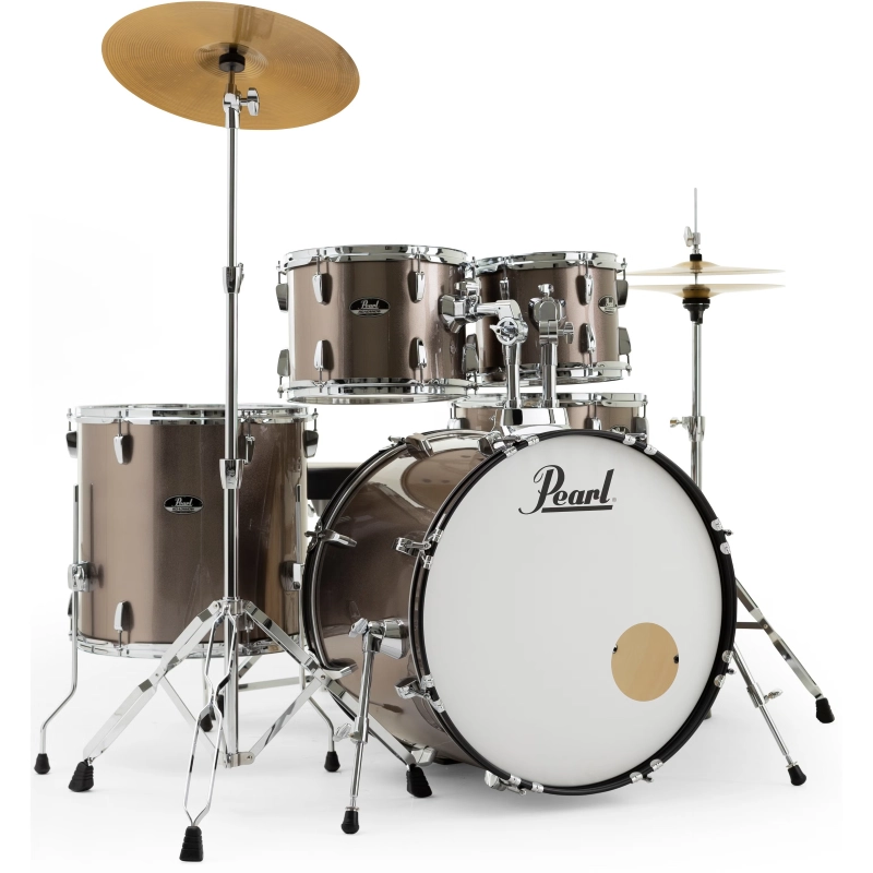 PEARL RS585C/C707 Batteria 18 10 12 14 13 Roadshow Bronze Metallic con Hardware e Piatti Sabian 16 14