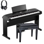 Yamaha DGX670B Deluxe Bundle Pianoforte Digitale con Supporto Pedaliera Panca Regolabile e Cuffia