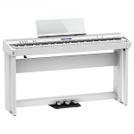 Roland FP90X WH Home Bundle Pianoforte Digitale 88 Tasti Bianco con Supporto e Pedaliera