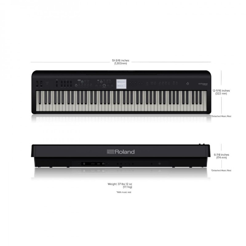 Roland FPE50BK Stand Bundle Pianoforte Digitale Portatile 88 Tasti con Supporto a X