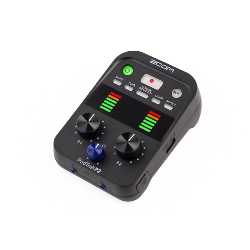 Zoom PodTrak P2 Podcast Recorder, Dual USB Mic Recorder