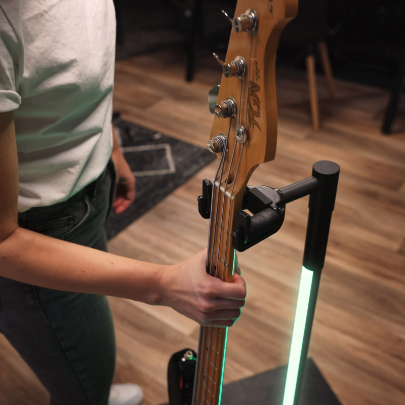 Gravity GSLS01NHB Stand per Chitarra con Led Multicolore